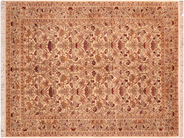 handmade Traditional Sayra Beige Gray Hand Knotted RECTANGLE 100% WOOL area rug 6x10